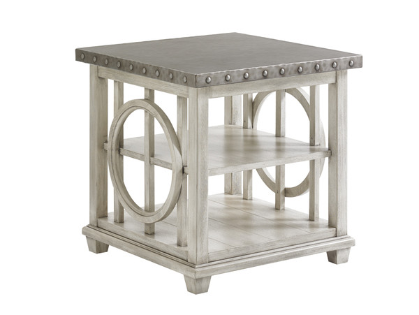 Tully White Fluted Side Table [HABLTULLY22A] - Pillow Talk