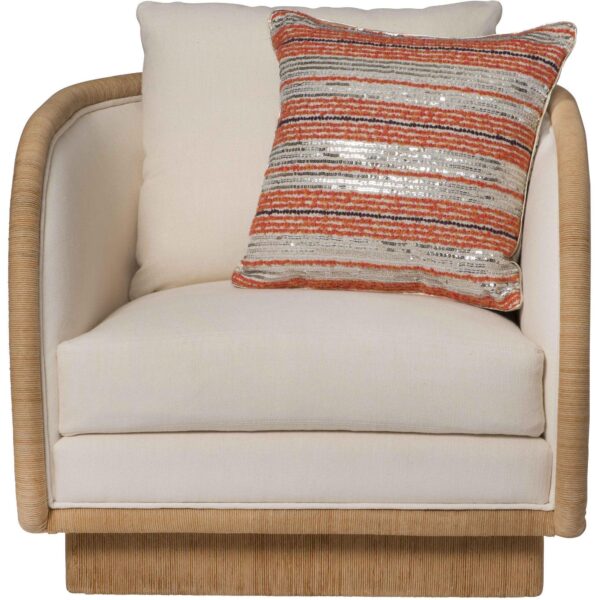 Coastal Upholstered Swivel Lounge Chair