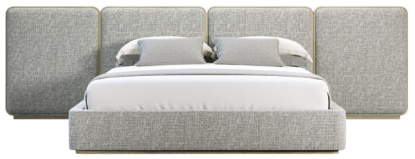 Gem Upholstered King Bed with Panels
