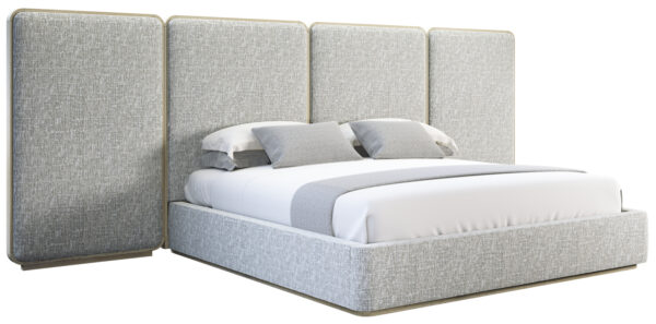 Gem Upholstered King Bed with Panels