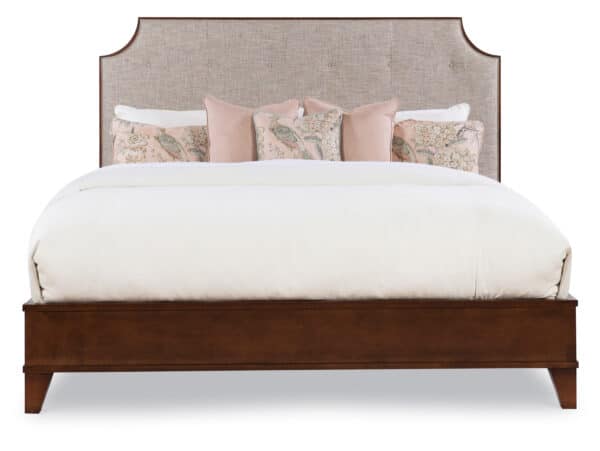 Burbank Wood Trim Upholstered King Bed