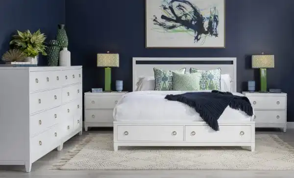 Summerland Panel Bed with Storage Footboard