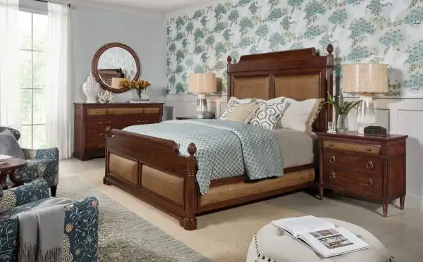 Charleston Cane Panel Bed