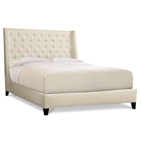 Maxime King Shelter Bed w/ Tall Button Panel Hdbd
