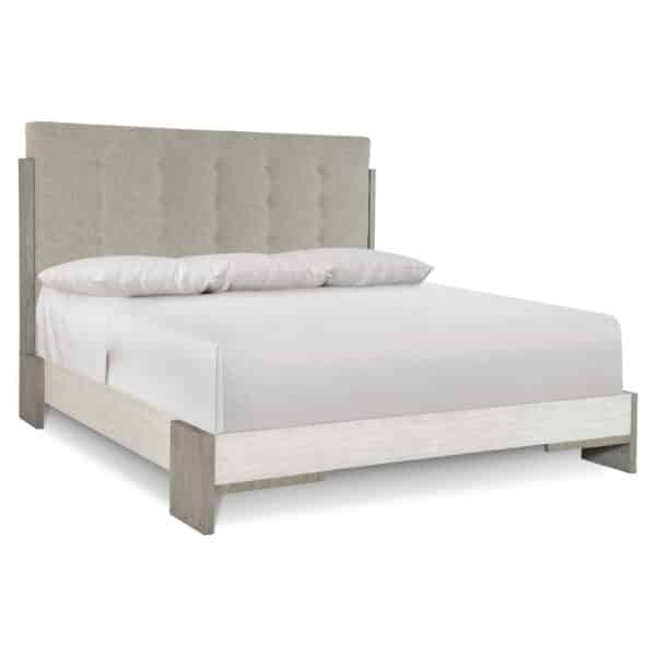 Foundations Uph Button Tufted Queen Panel Bed
