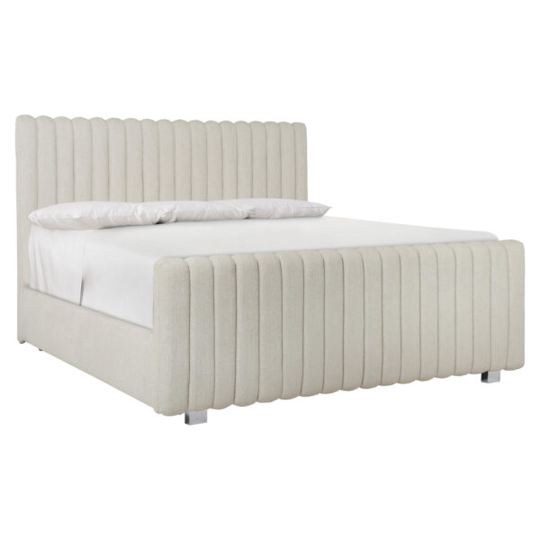 Silhouette Channel Upholstered Cal King Panel Bed