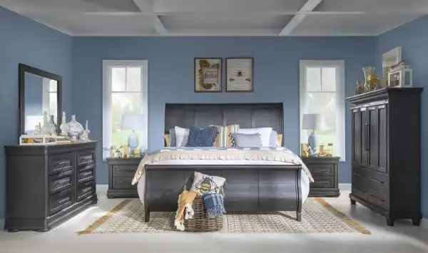 Vintage Market Sleigh Bed