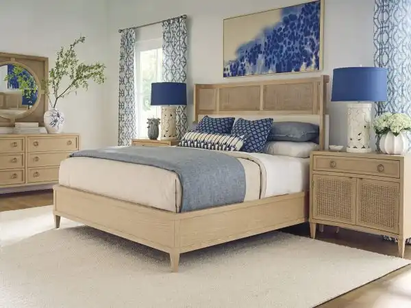 Sagamore Cane Upholstered Bed