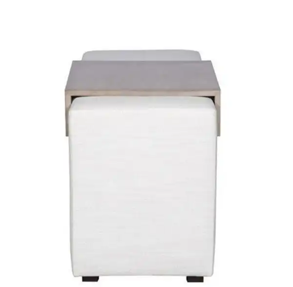 Lucca Upholstered Table Wood Tray
