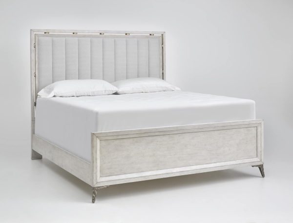 King Panel Bed Upholstered Headboard