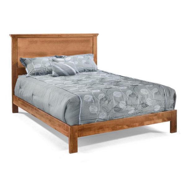 Alder Queen Flat Panel Headboard and Footboard