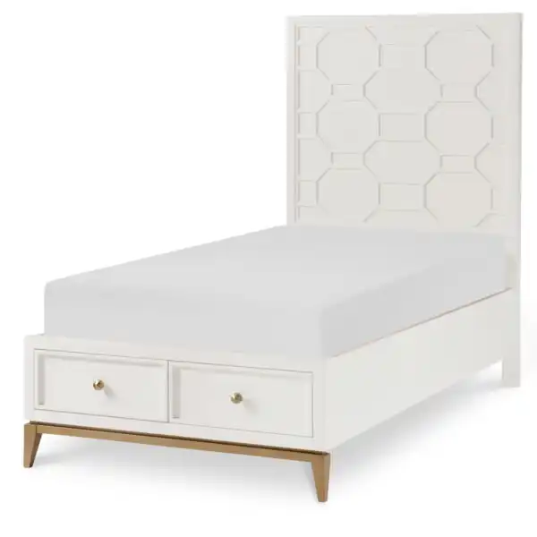 Chelsea Youth Twin Panel Bed w/ Storage Footboard