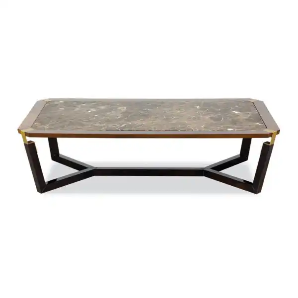 Coral Rectangular Cocktail Table with Marble Top