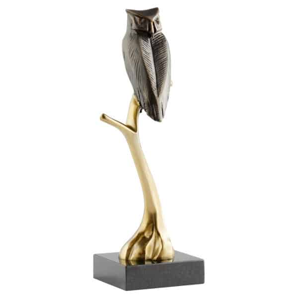 Noctua Aged Bronze Sculpture