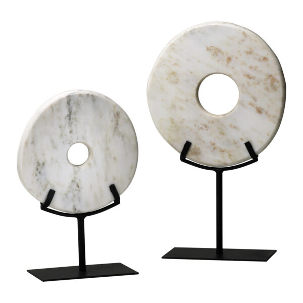 Large White Disk on Stand