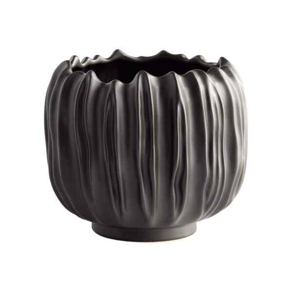 Abyssus Black Short Vase