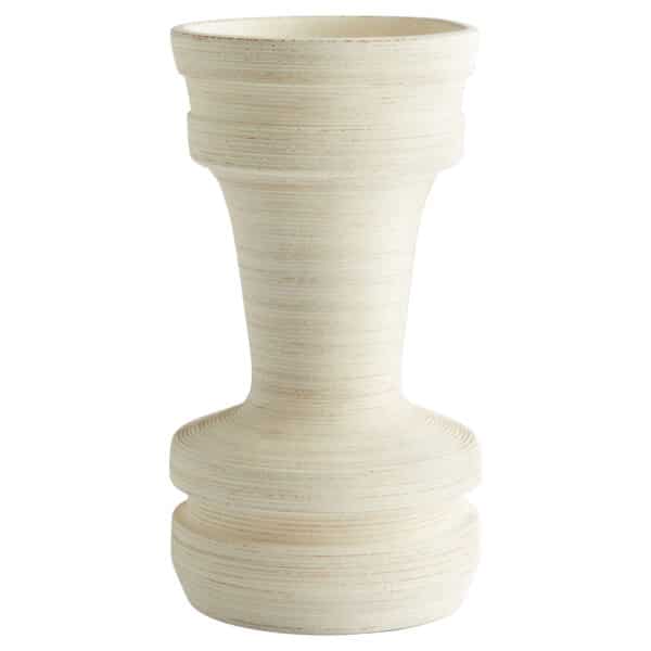Taras Medium White Vase Designed by J. Kent Martin