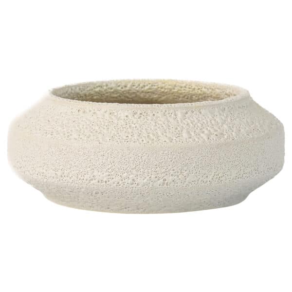White on Terra Low Bowl