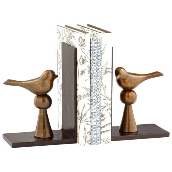 Birds and Books Bookends