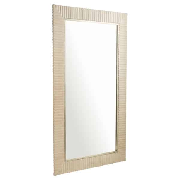 Estriada White Floor Mirror