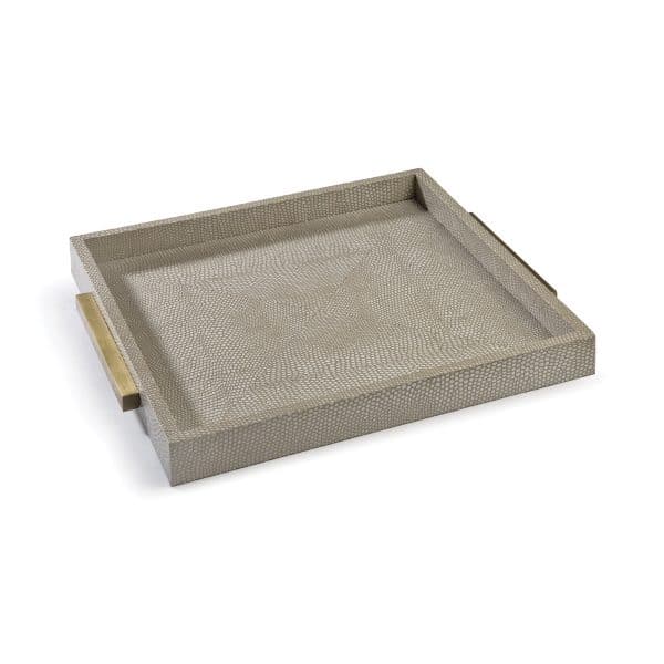 Ivory Grey Shagreen Square Boutique Tray