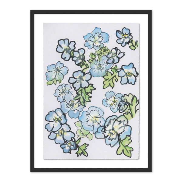 Gathered Baby Blue Eyes by Katie Chance, Small