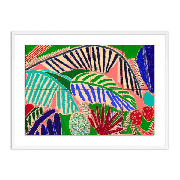 Leaves Wide Pink by Rosa Roberts, Extra Large