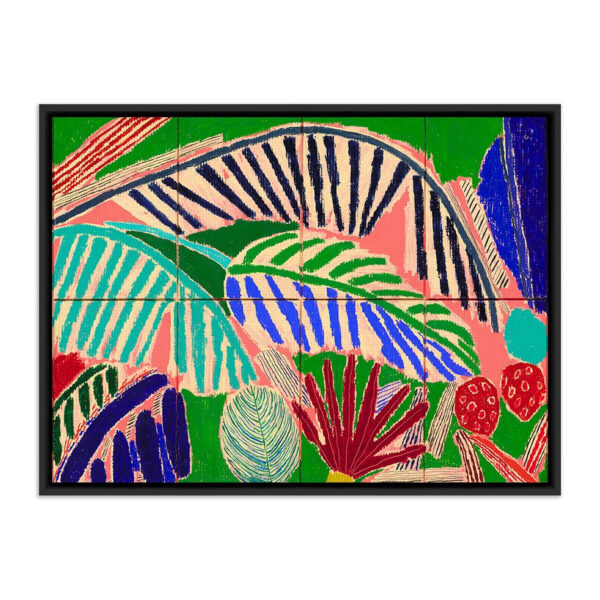 Leaves Wide Pink by Rosa Roberts, Extra Large