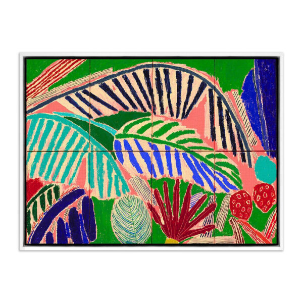 Leaves Wide Pink by Rosa Roberts, Extra Large