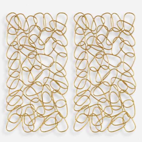 In the Loop Metal Wall Panels, Set of 2