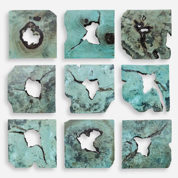 Bahati Wood Wall Art, Set of 9