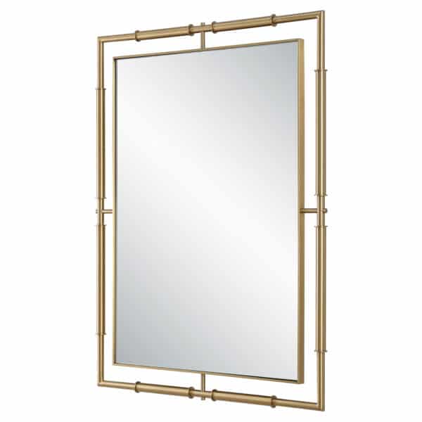It’s All Connected Rectangle Brass Mirror