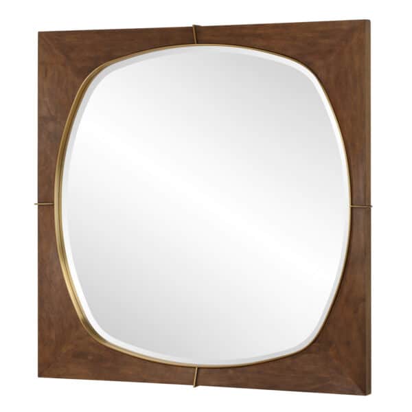 Garonne Square Walnut Mirror