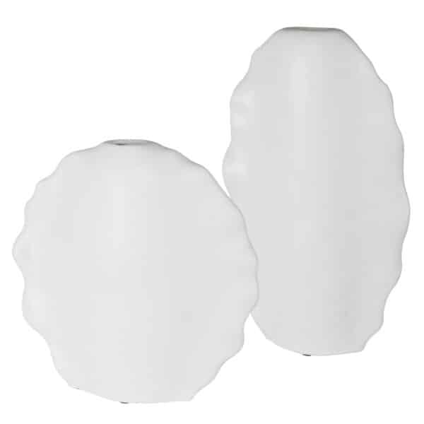 Ruffled Feathers Vases, Set of 2