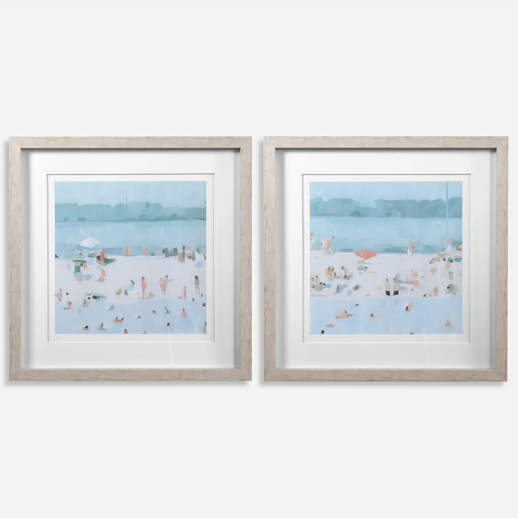 Sea Glass Proints Sea Glass Sandbar Framed Prints 2 Set by Uttermost Company