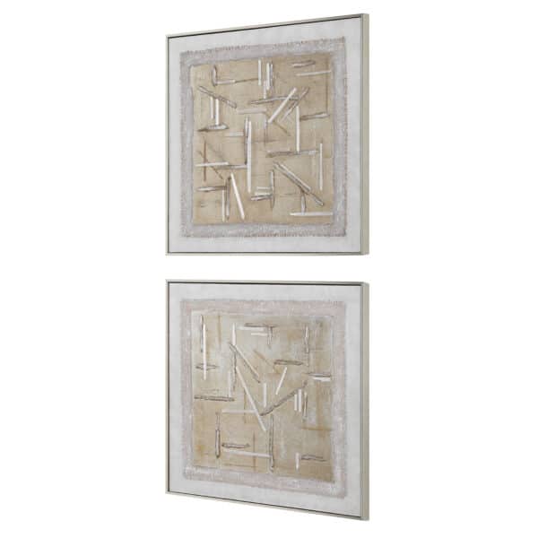 Unpredictable Hand Painted Canvases, Set of 2