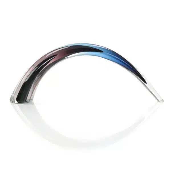 Hand Blown Grey/Violet/Dark Blue Sculpture I