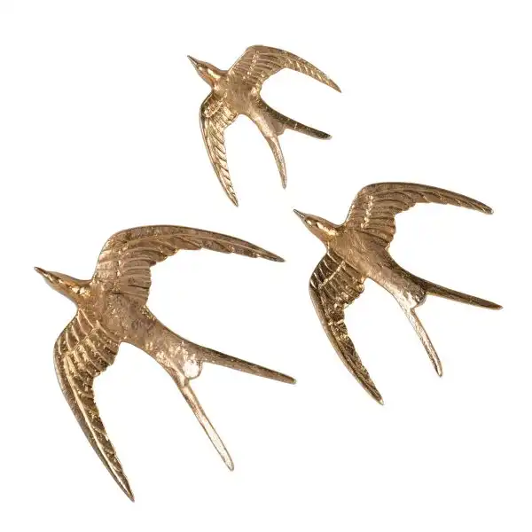 Brass Birds in Flight, Set of 3