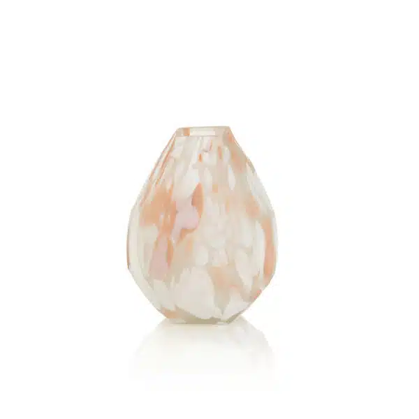 Blush Rock Glass Small Vase