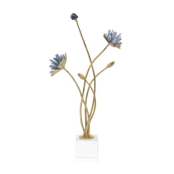 Cyanite Floral Sculpture