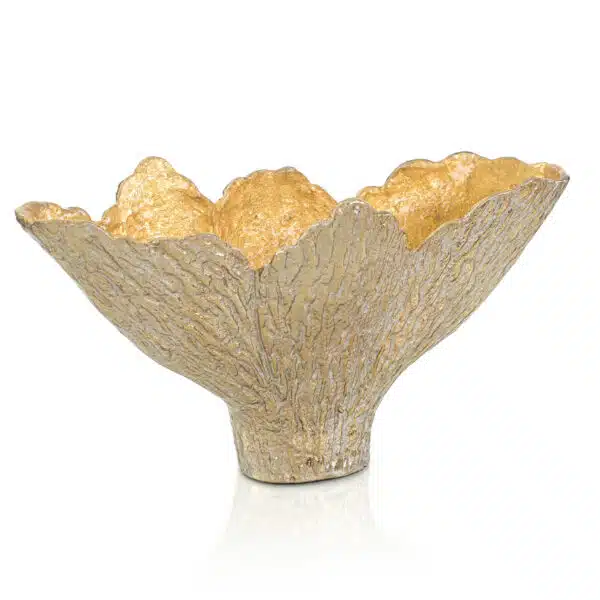 Enameled Brass Bark Bowl
