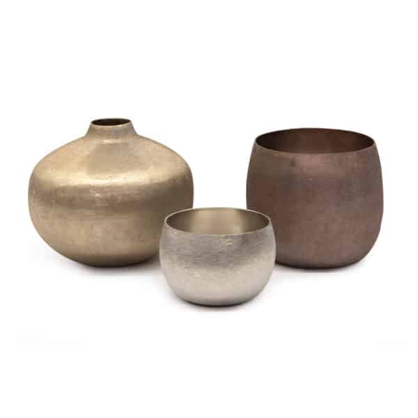 Mink Medley Artisan Vases, Set of 3