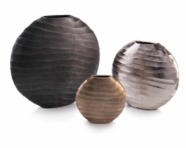 Chiseled Vases, Set of 3