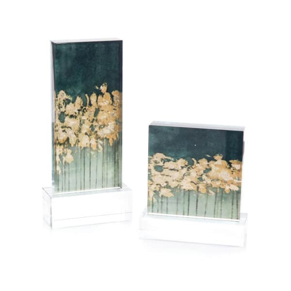 Gold Over Teal, Set of 2