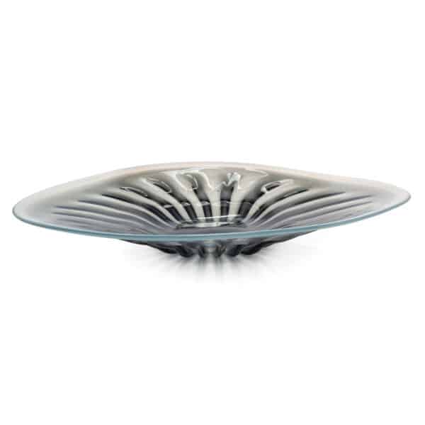 Rays of Blue and White Glass Charger