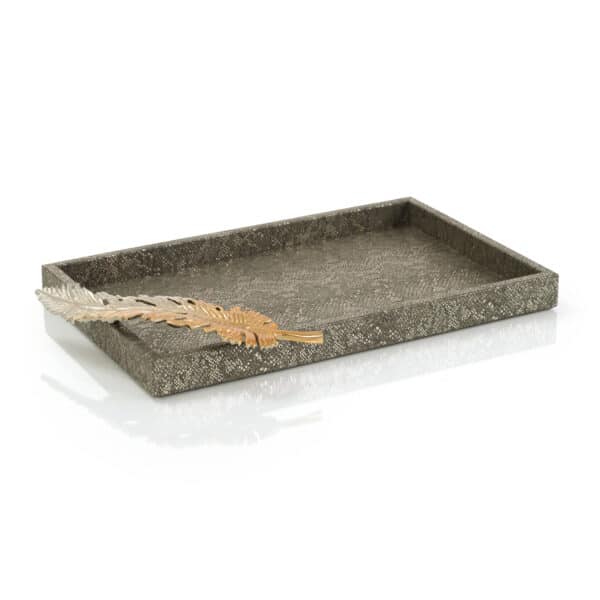 Feathered Vegan Snakeskin Tray