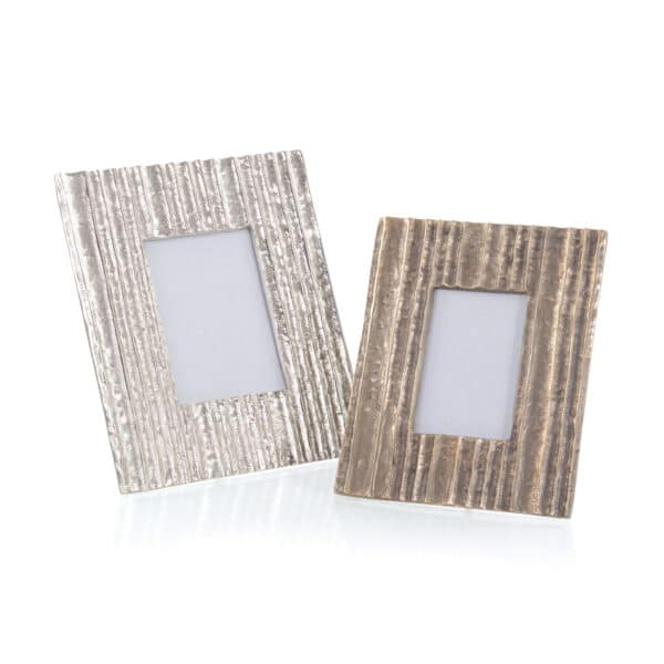 Organic Striations Picture Frames, Set of 2