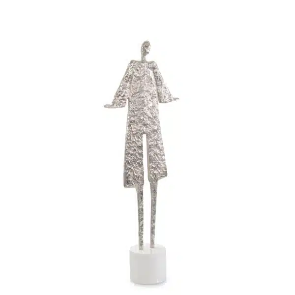 Posing Silhouette Sculpture on Marble Base