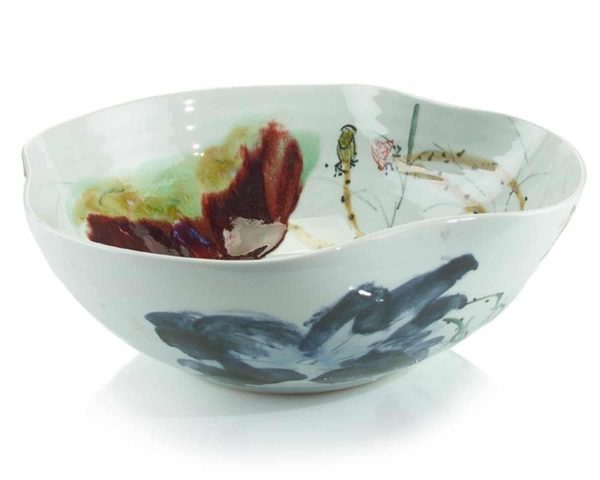 Curled Rim Porcelain Bowl