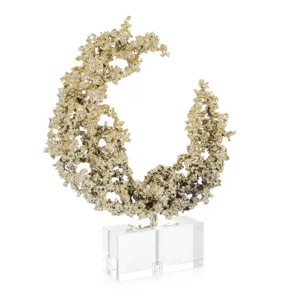 Lunar Embrace Sculpture on Crystal